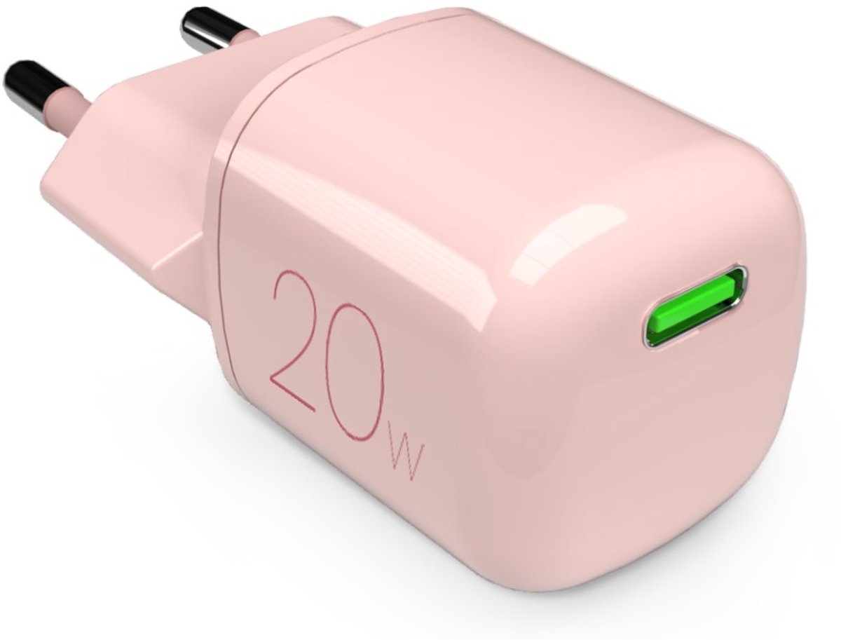 Puro PURO MiniPro 20W USB-C väggladdare - GAN-teknik - Rosa