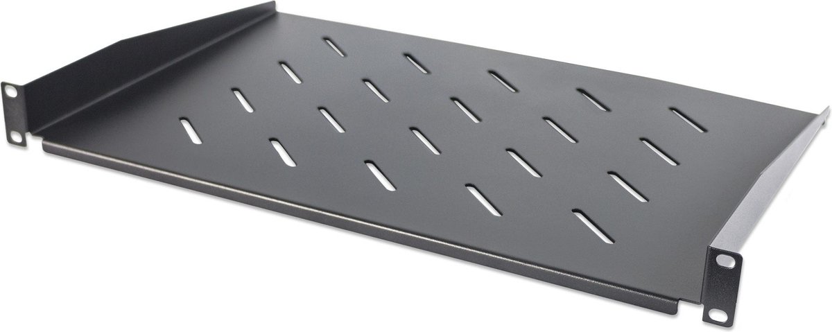 Intellinet 19" Cantilever Shelf 1U Shelf Depth 350mm Vented Max 25kg Black Three Year Warranty