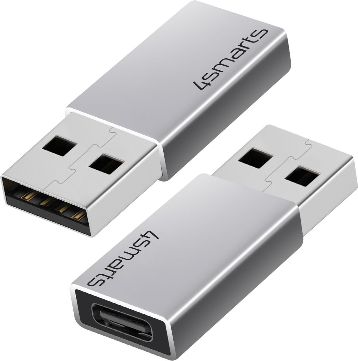 4smarts Passive Adapter USB-A (Male) to USB-C (Female) 2 pcs Set