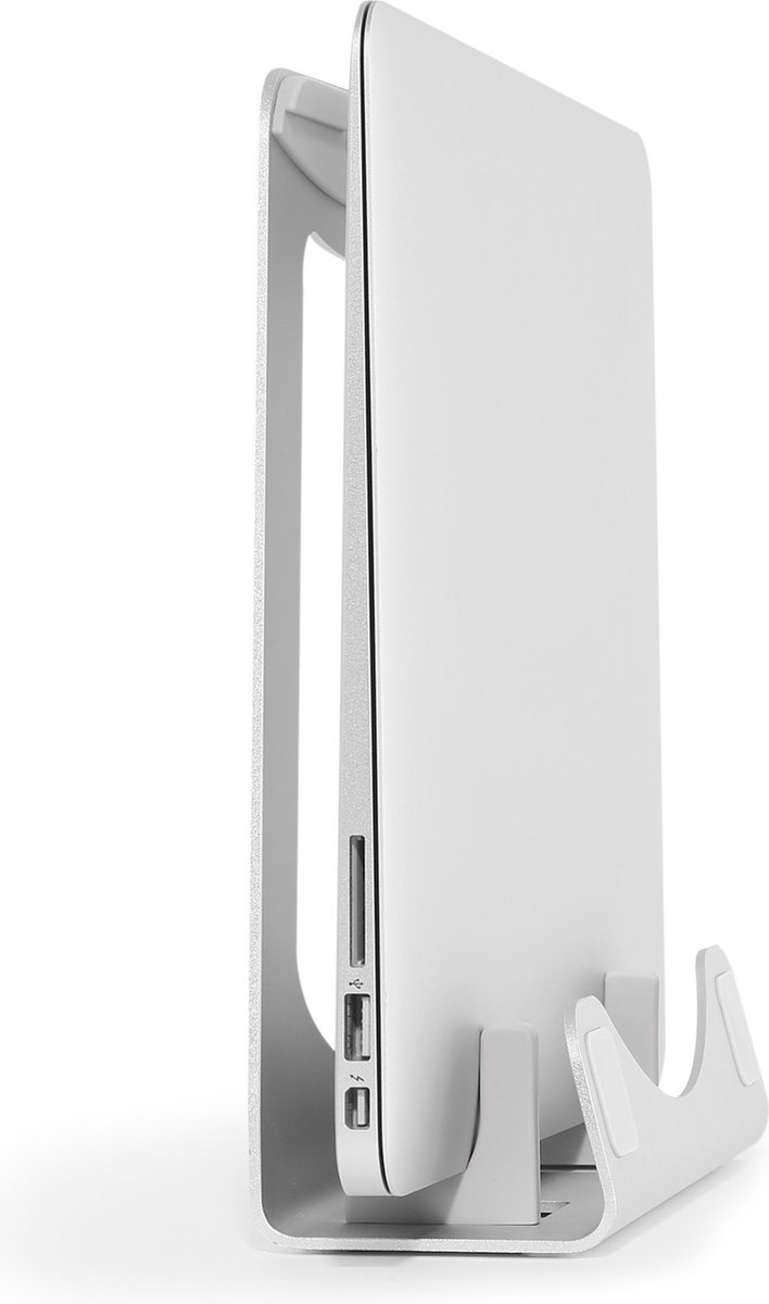 StarTech.com Laptop Stand - 2-in-1 Laptop Riser Stand or Vertical Stand - Ideal for Ultrabooks &amp; MacBook Pro/Air - Ergonomic Angled Notebook Holder for Office Desk - Silver Aluminum