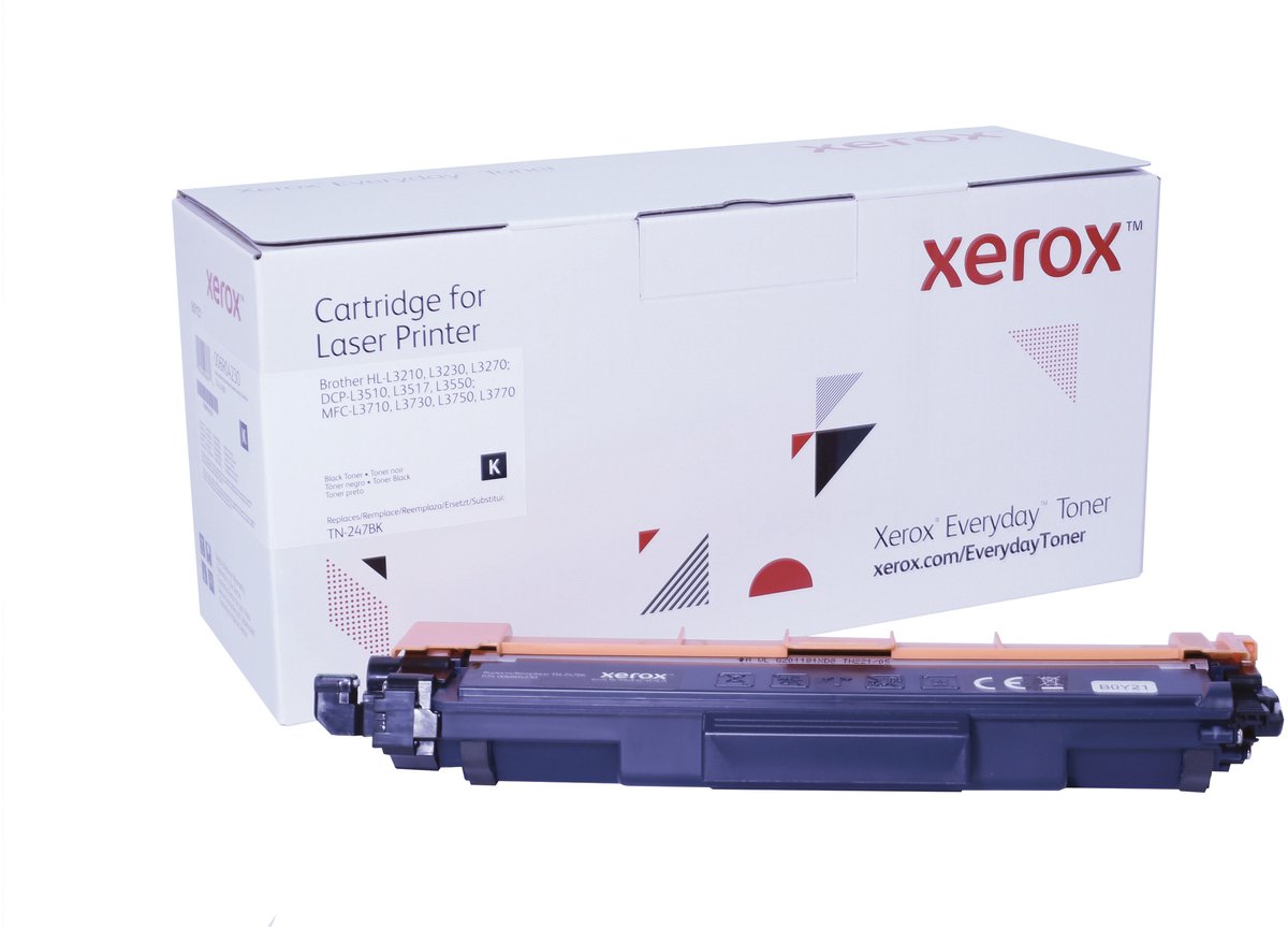 Everyday Black Toner by Xerox compatible with Brother TN247BK High capacity
