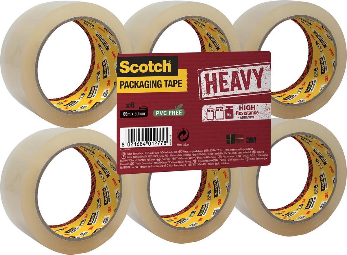 Scotch 7100094739 66 m Polypropylene (PP) Transparent 6 pc(s)