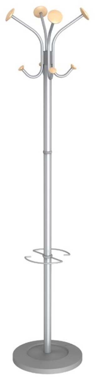 Alba PMVIENA Floorstanding Plastic Steel Wood 8 hook(s) Silver Metal / Wood Adults