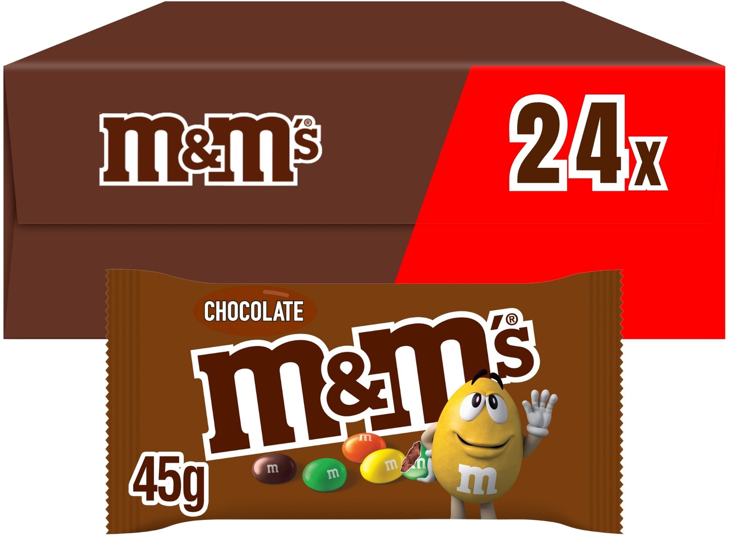 MMs Milk Chocolate Bites Bag 45g (Pack of 24) 121233