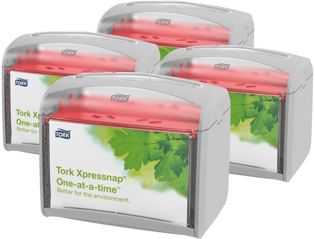 Tork Xpressnap Serviettenspender Hellgrau N4 Signature Linie, 16,9 cm × 20 cm × 14,1 cm