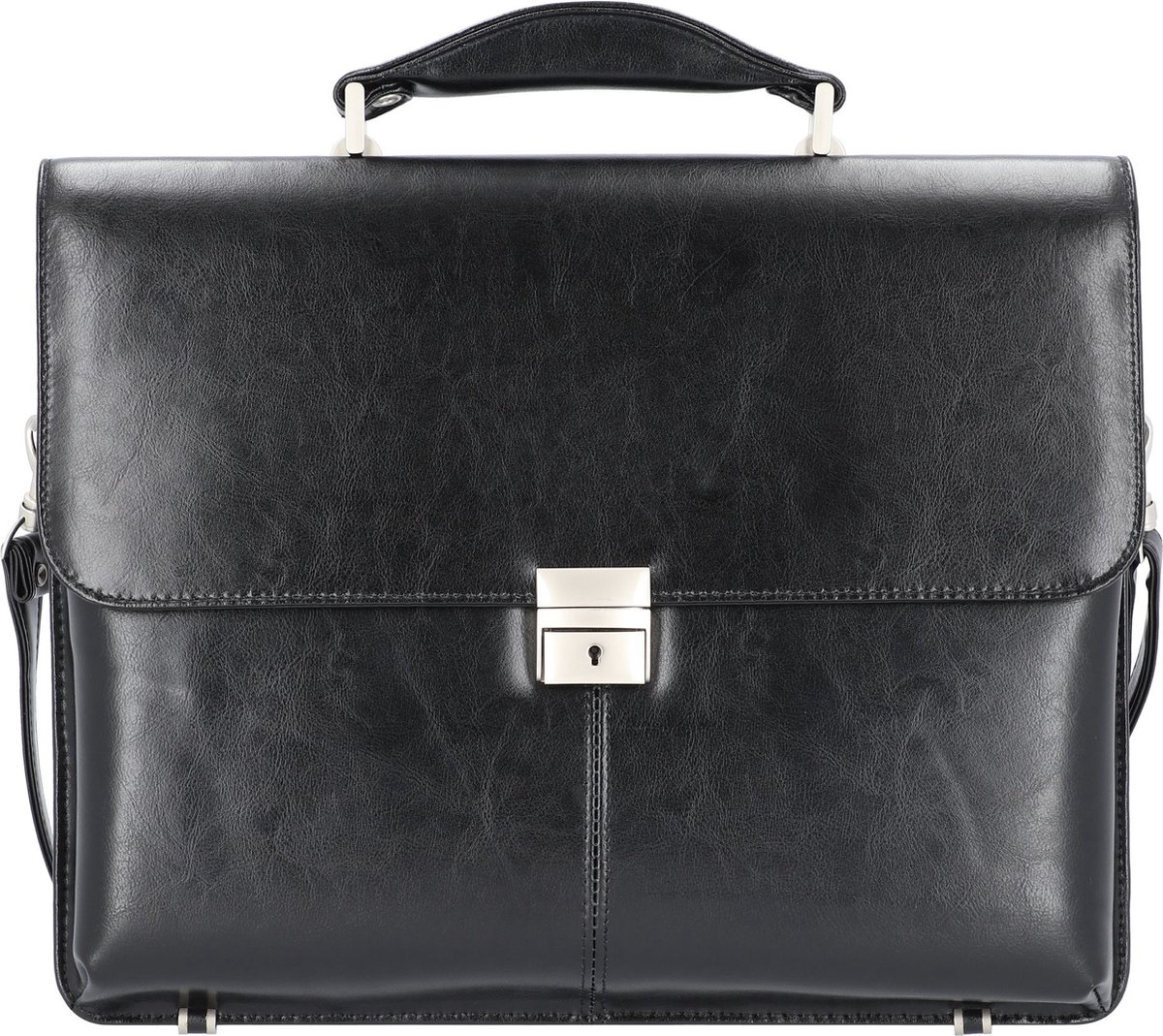 Alassio Aktentasche FAENZA 15 Leder Schwarz 41 x 12 x 32,5 cm