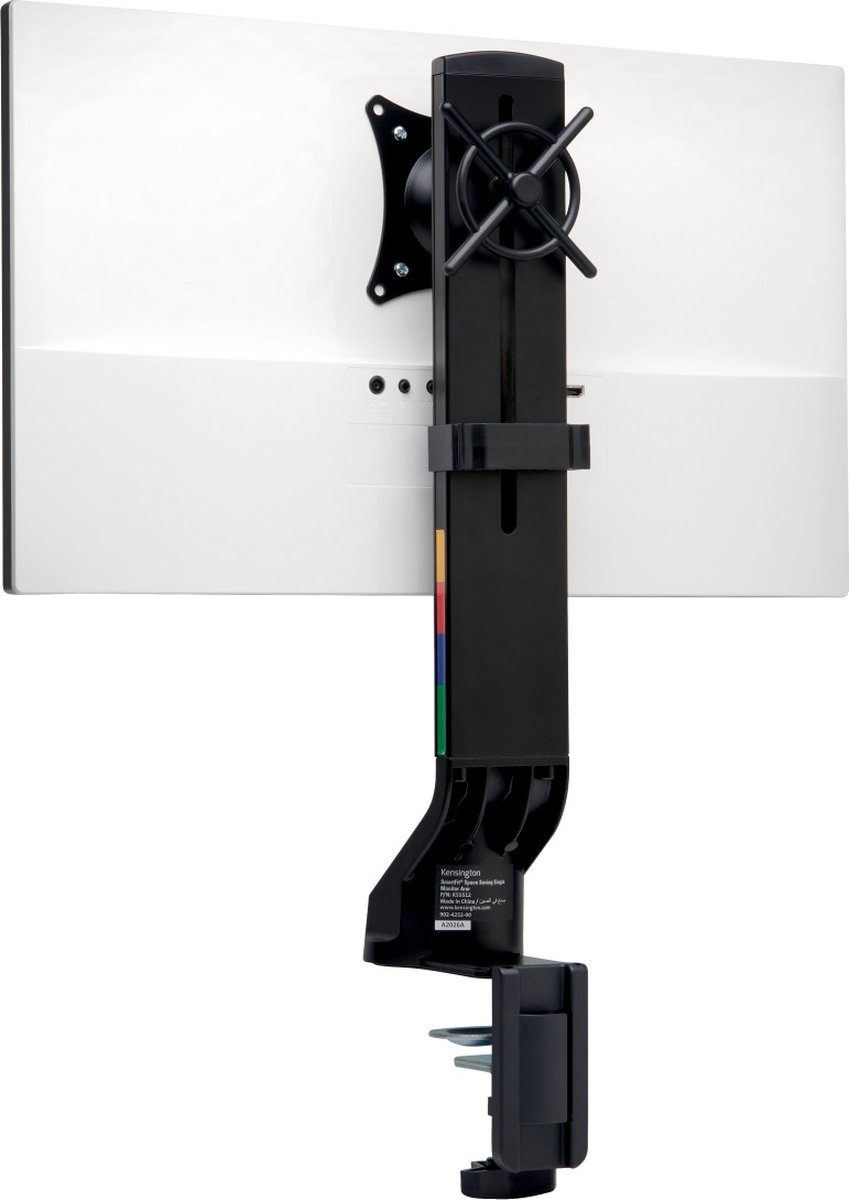 Kensington SmartFit Platzsparender Ergonomischer Single Monitorarm K55512WW Höhenverstellbar Bis zu 32” 625 x 112 x 189 mm Schwarz