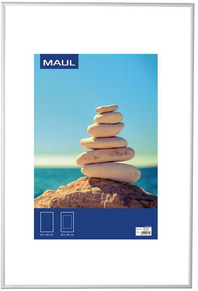 Maul MAULdesign 40 x 60 cm Bilderrahmen Silber Aluminium 40,6 (B) x 60,6 (T) x 2 (H) cm 1946005