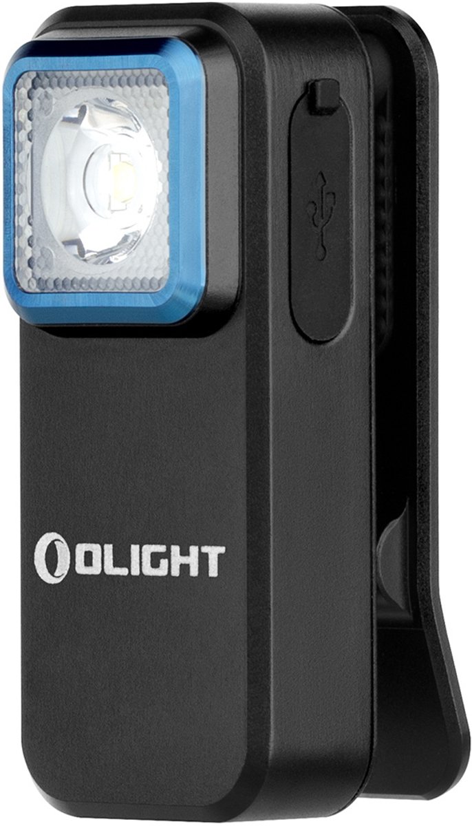 Olight Oclip Clip-Taschenlampe mit weißem und rotem Licht Schwarz