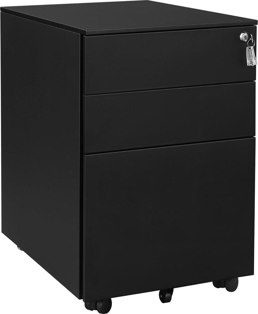 SONGMICS Aktenschrank Schwarz 520 x 390 x 600 mm