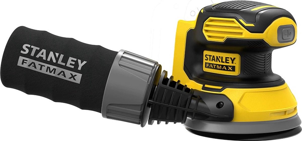 Stanley FATMAX Akku-Exzenterschleifer, 18 V, gebürstet, 125 mm, 1 x Exzenterschleifer, 1 x Schnellwechsel-Schleifmatte, 1 x Staubbeutel