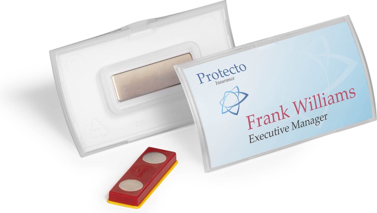 DURABLE CLICK FOLD Namensschild Magnet 825919 7,5 x 4 cm 10 Stück