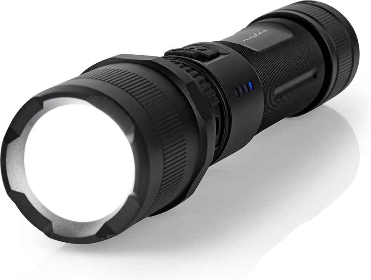 Nedis Taschenlampe Batteriebetrieben Schwarz