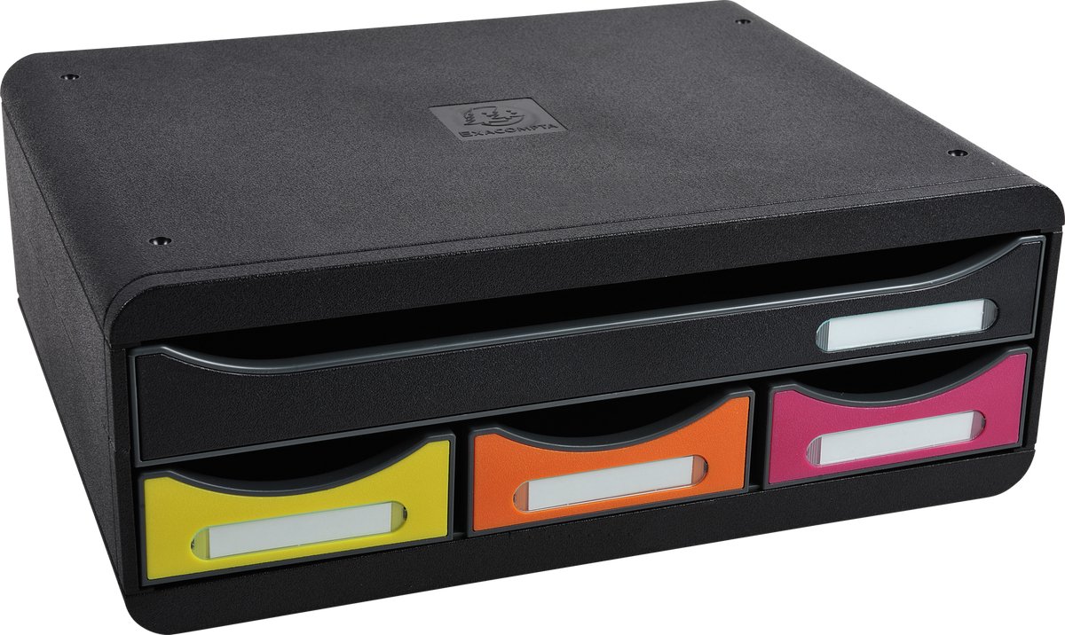 Exacompta Schubladenbox Classic A4+ Schwarz 35,5 x 27 x 13,4 cm