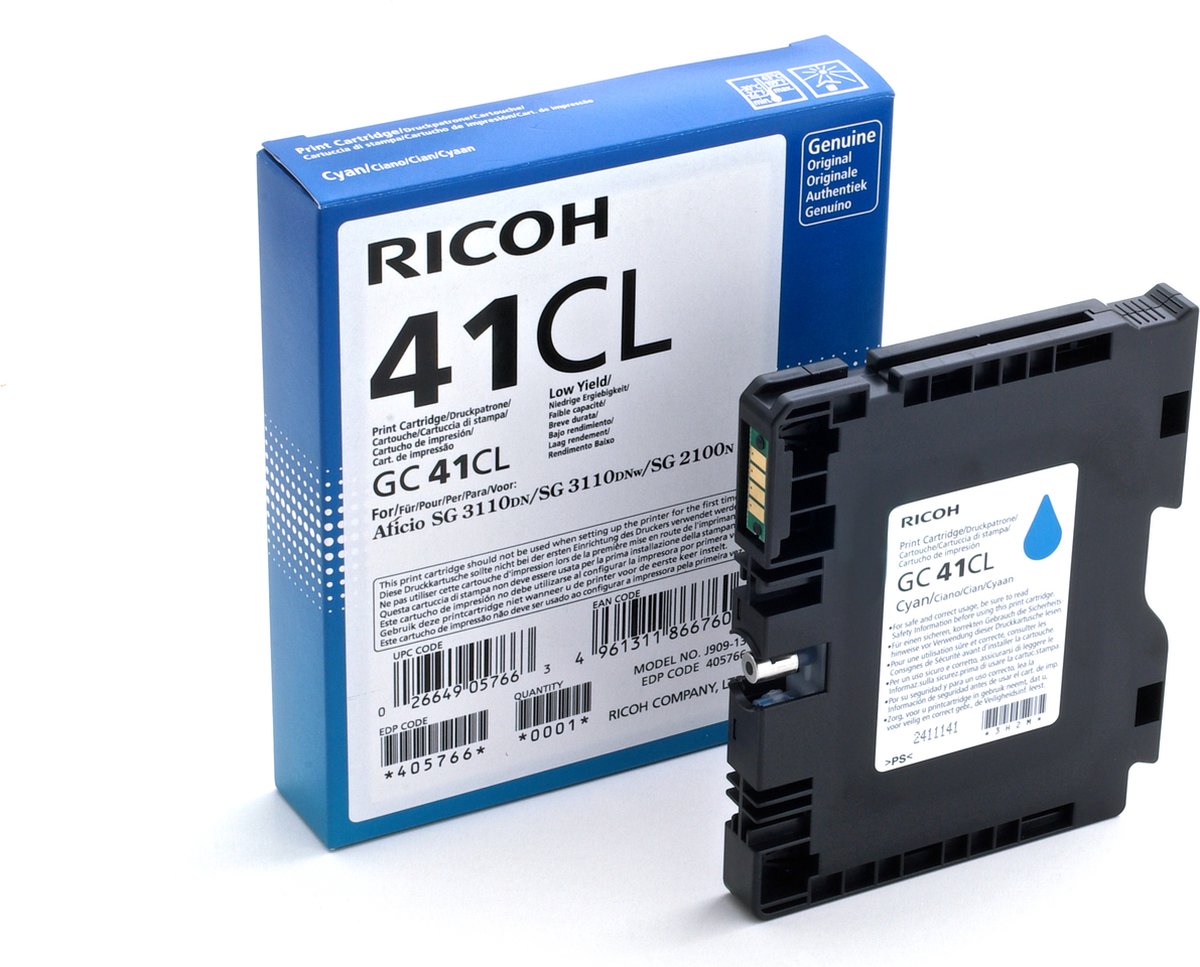 Ricoh GC 41CL - Blækpatron Cyan