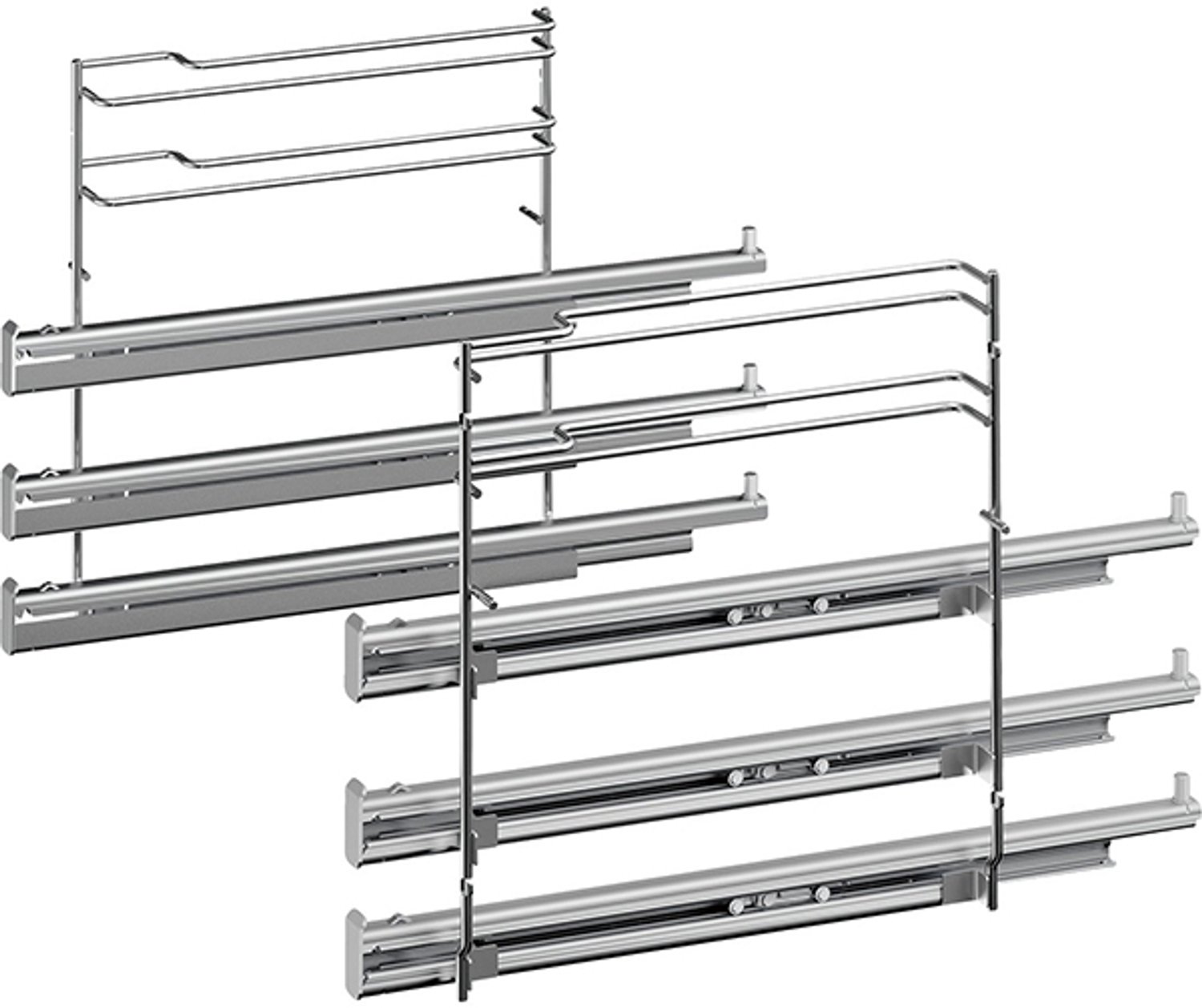 Guías extraíbles de tres alturas horno Bosch, Siemens 17008994