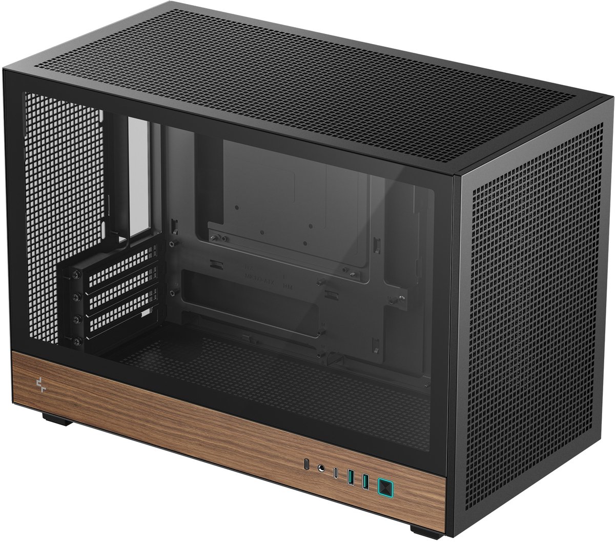 DeepCool CH260 WOOD - Kabinet - Minitower - Sort