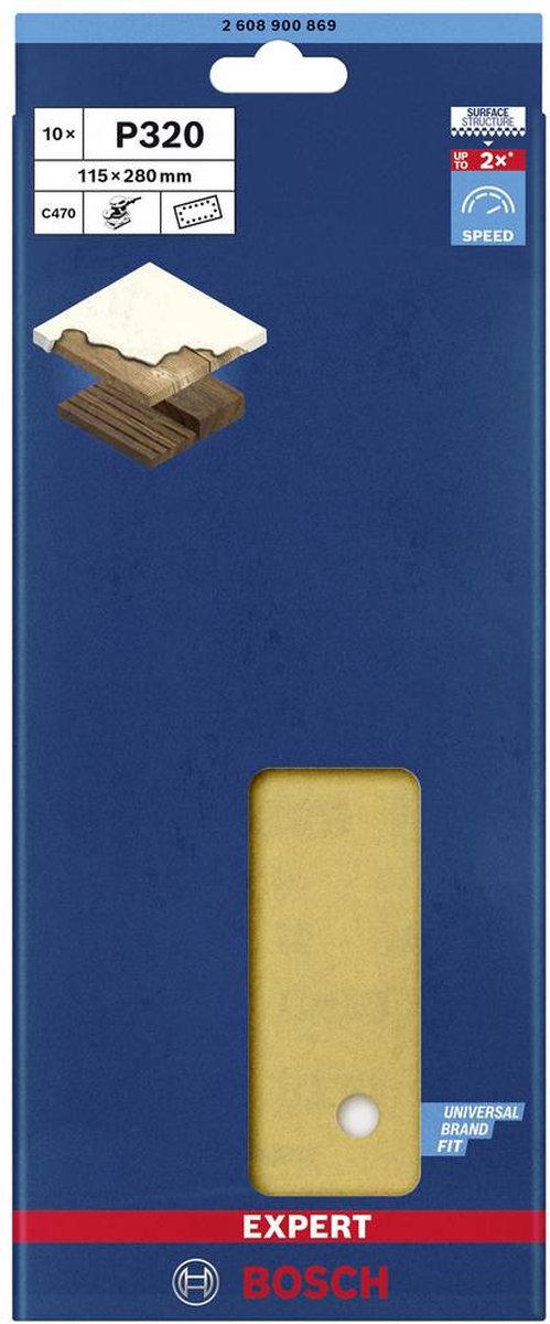 Bosch Expert C470 Sanding Sheets K320 10pcs