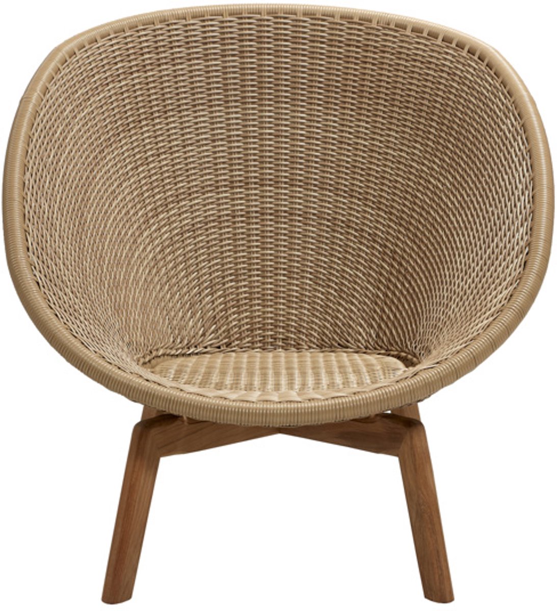Cane-line Butaca Lounge Peacock Weave Natural, patas de teca