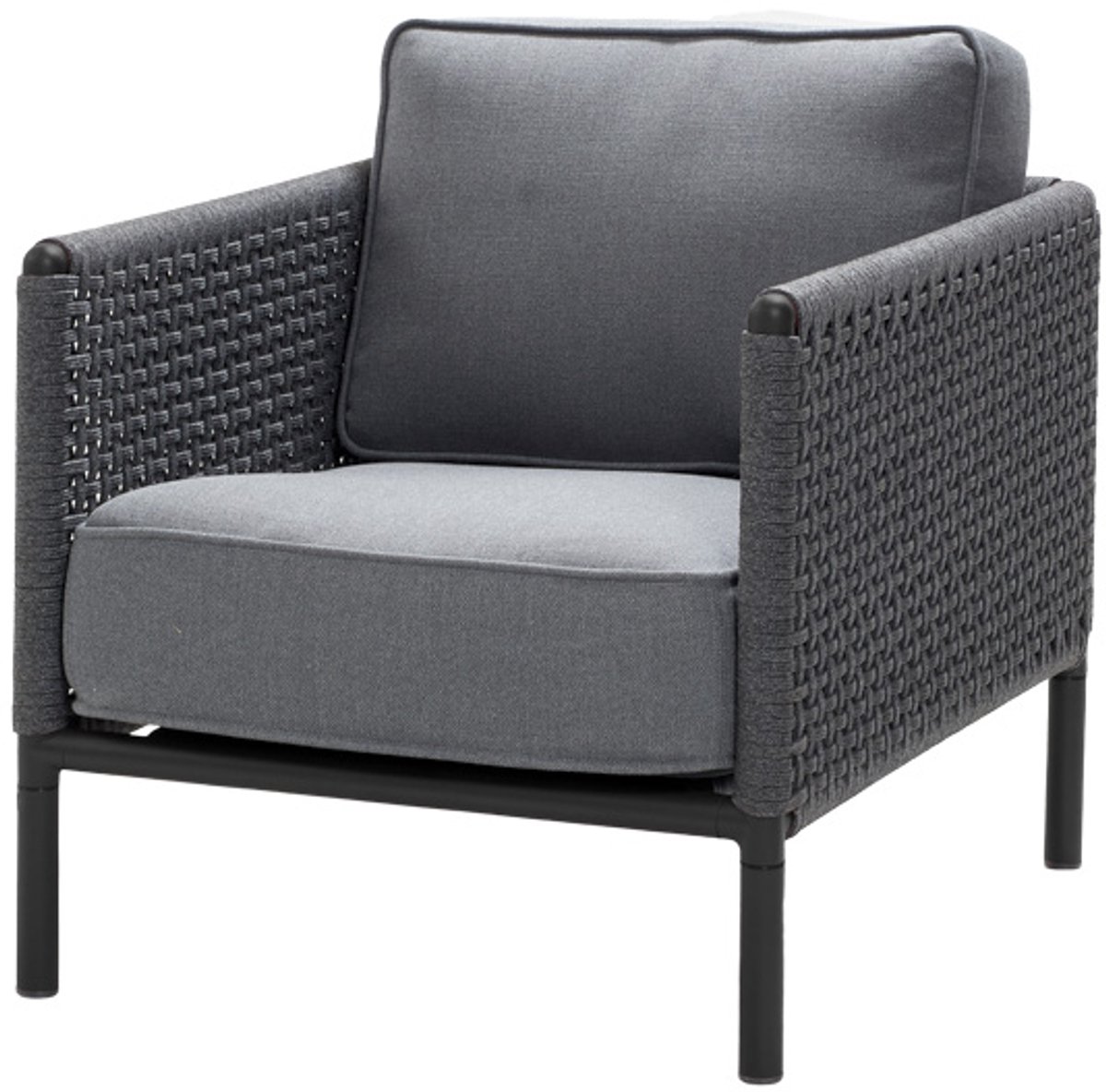 Cane-line Butaca Lounge Encore Cane-Line airtouch lava grey/dark grey, incl. cojines