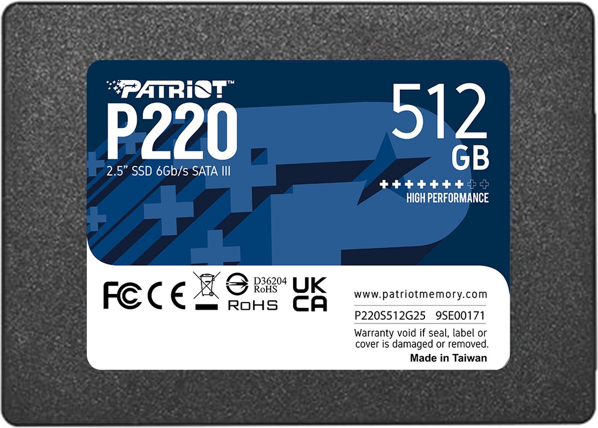 Patriot P220 SSD - 512GB - 2.5" - SATA-600