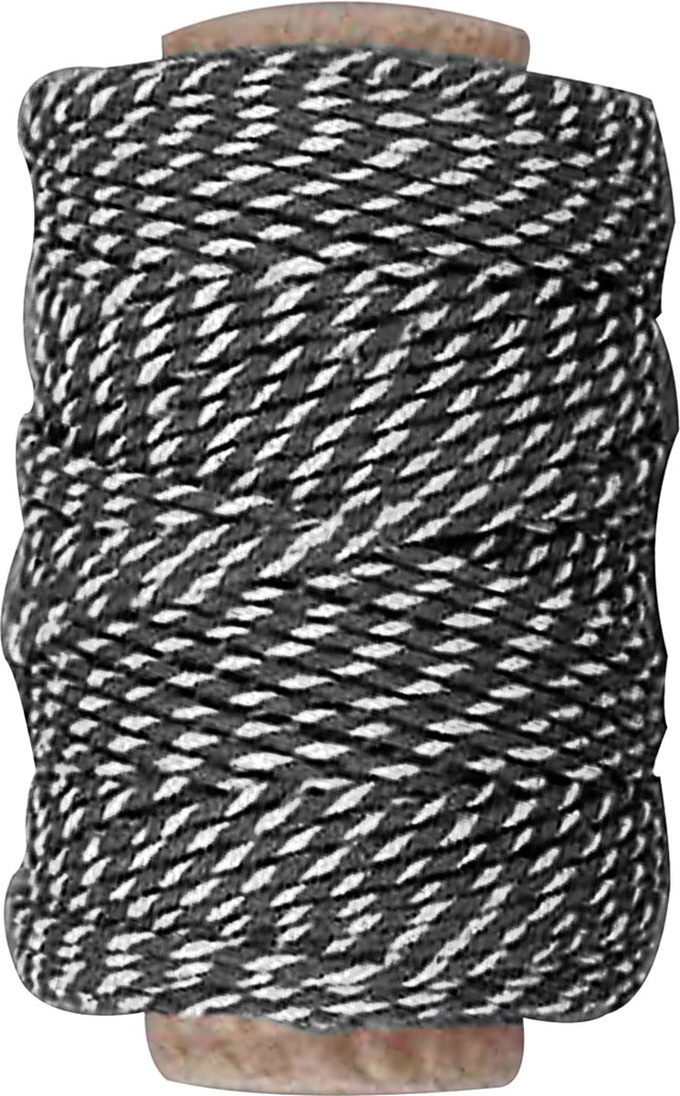 Creativ Company Cotton cord Black/White 50m