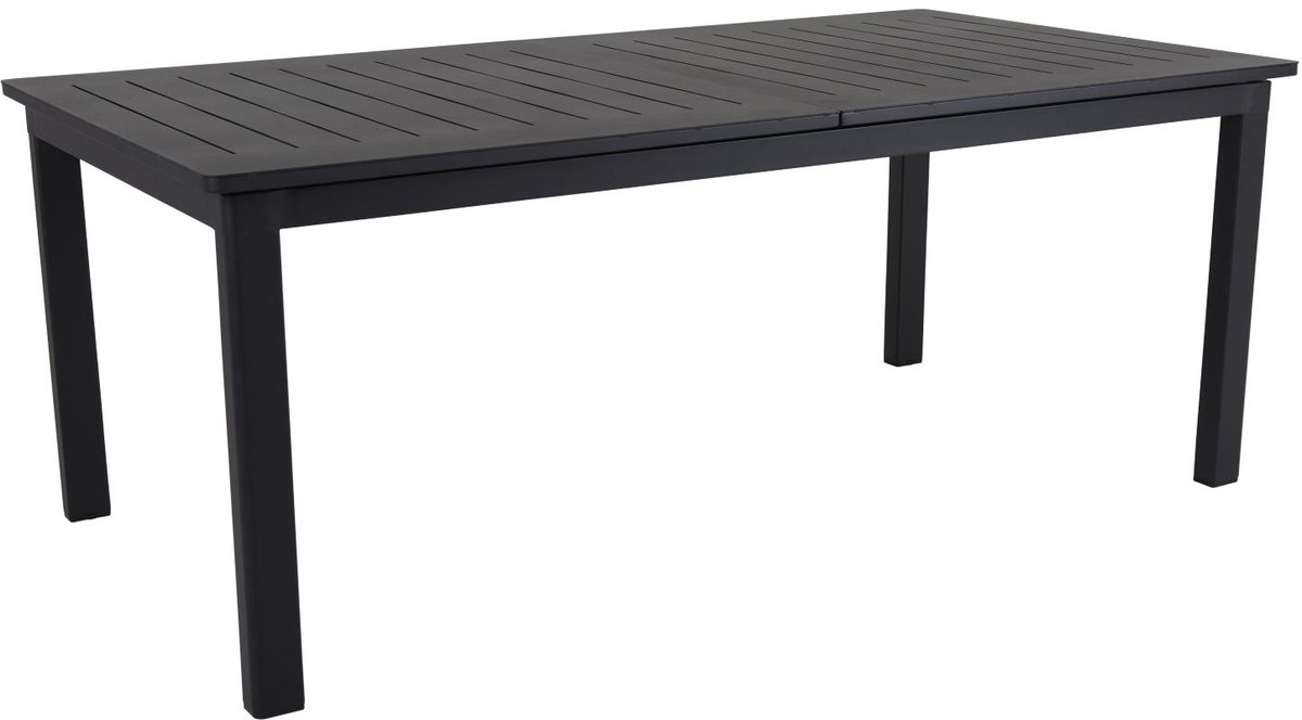 Brafab Mesa de comedor extensible Lomma Negro 194-312 cm