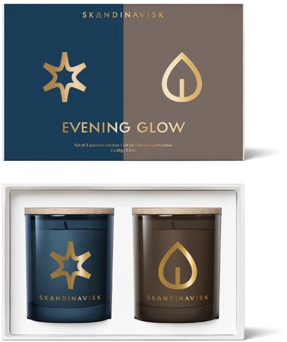 Skandinavisk Evening Glow set de regalo de velas perfumadas, 2 piezas 65 g