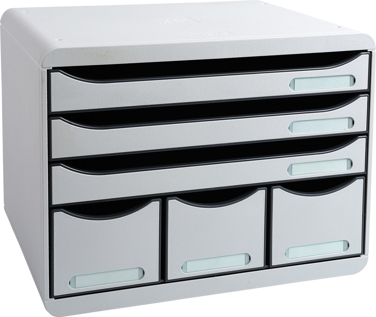 Exacompta Classic Schubladenbox Kunststoff Grau 6 Schübe 35,5 x 27 x 27,1 cm A4+