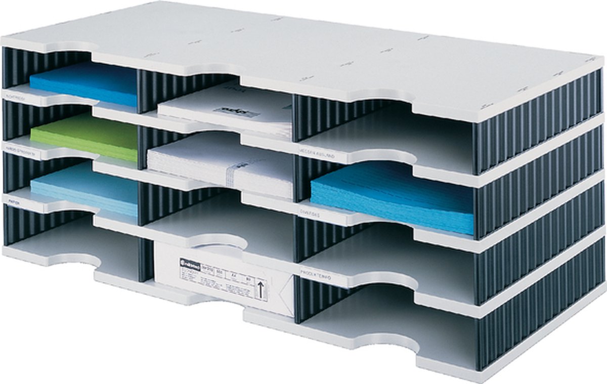 Styro Sortiersystem Grundeinheit Styrodoc DIN C4 Grau, Schwarz 72,3 x 33,1 x 29,3 cm