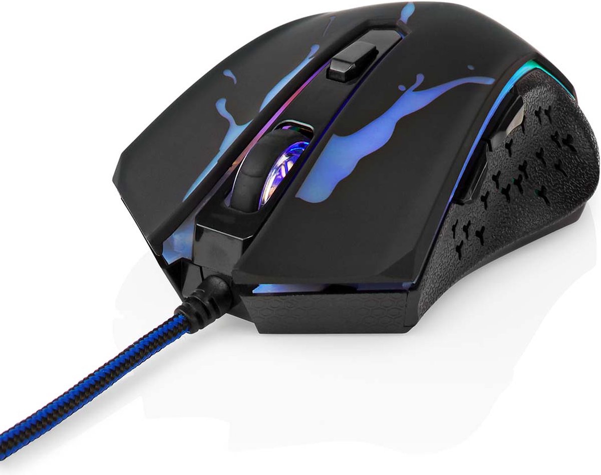 Nedis Gaming-Maus GMWD210BK Verkabelt Schwarz