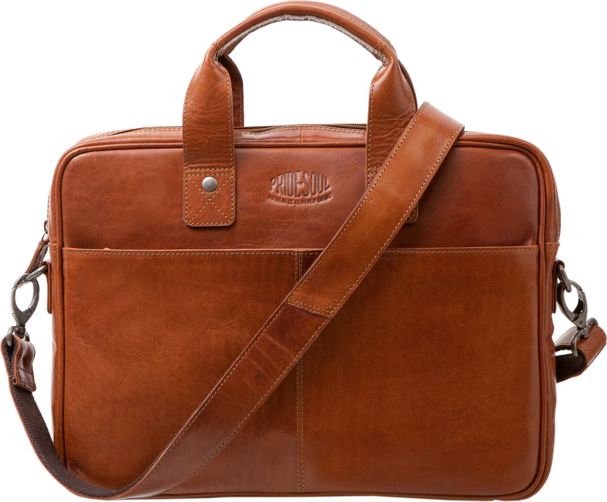 PRIDE AND SOUL Sunrise Laptoptasche 38 x 6.5 x 30 cm Leder Cognac
