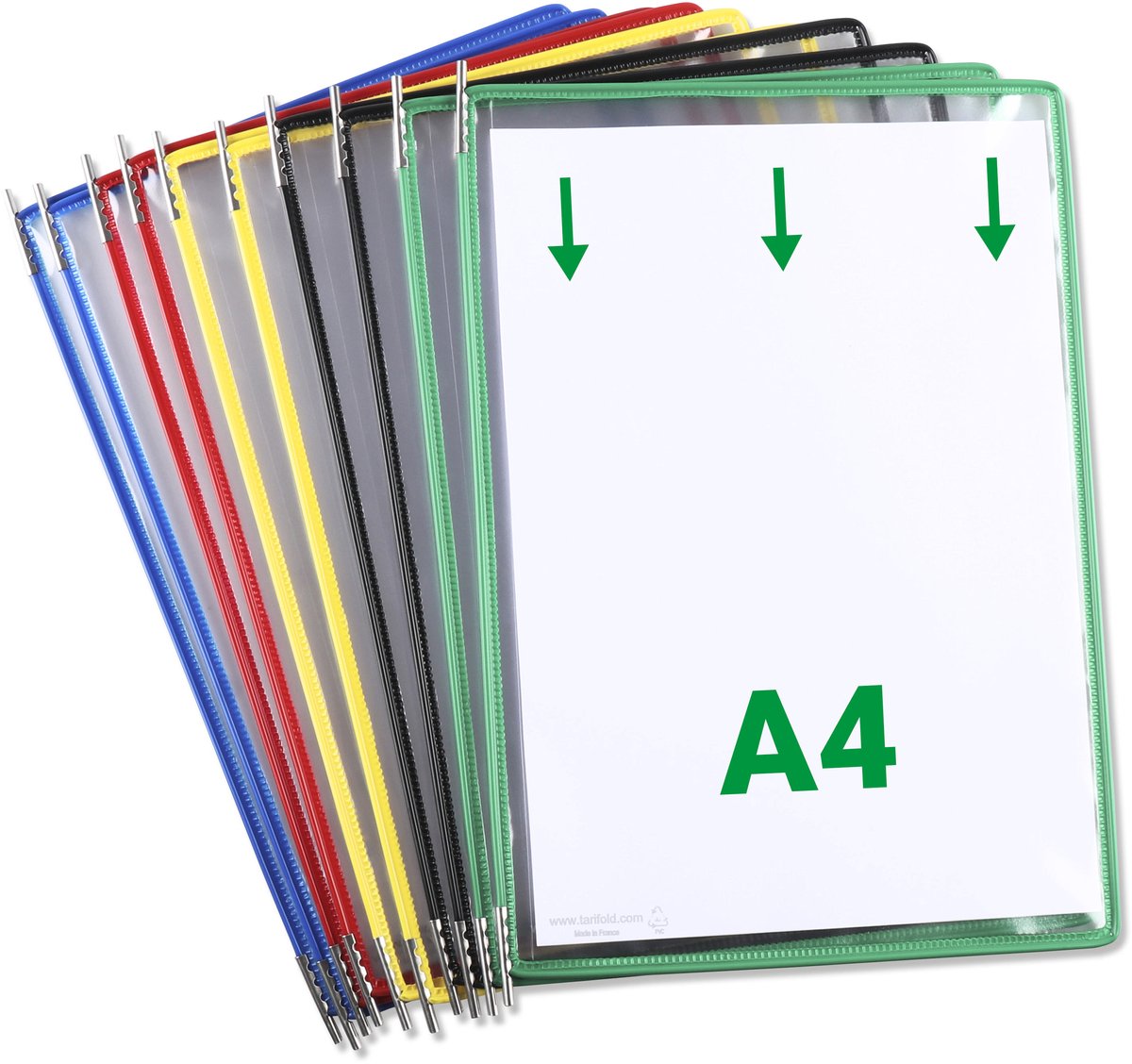 Djois Tarifold Sichttafel 10 Flächen A4 PVC (Polyvinylchlorid) Sortiert 10 Stück