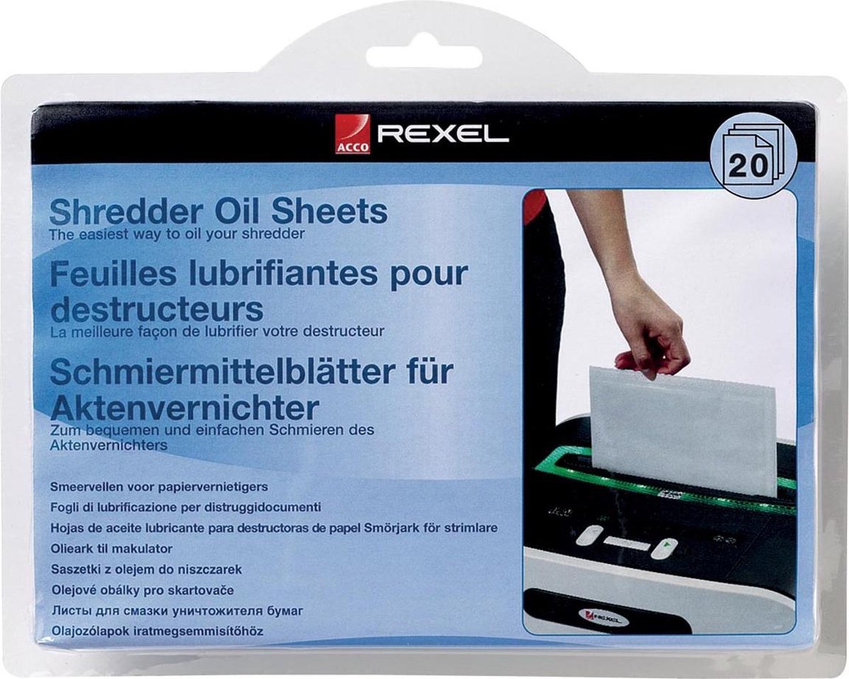 Rexel Ölblätter zur Aktenvernichter-Wartung 20 Stück