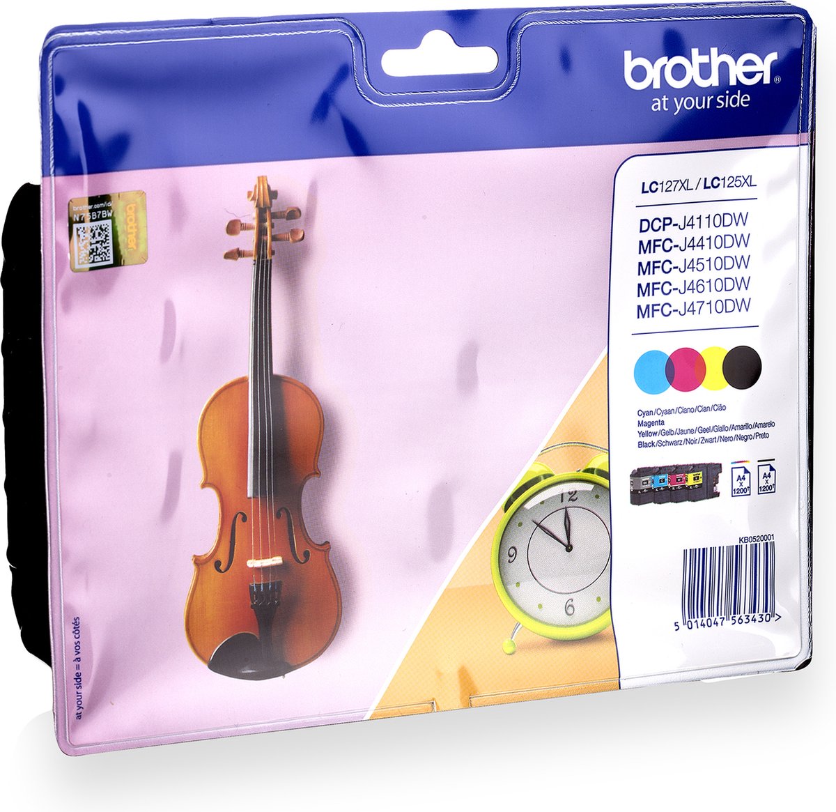 Brother LC127XL Original Tintenpatrone Schwarz, Cyan, Magenta, Gelb Multipack 4 Stück