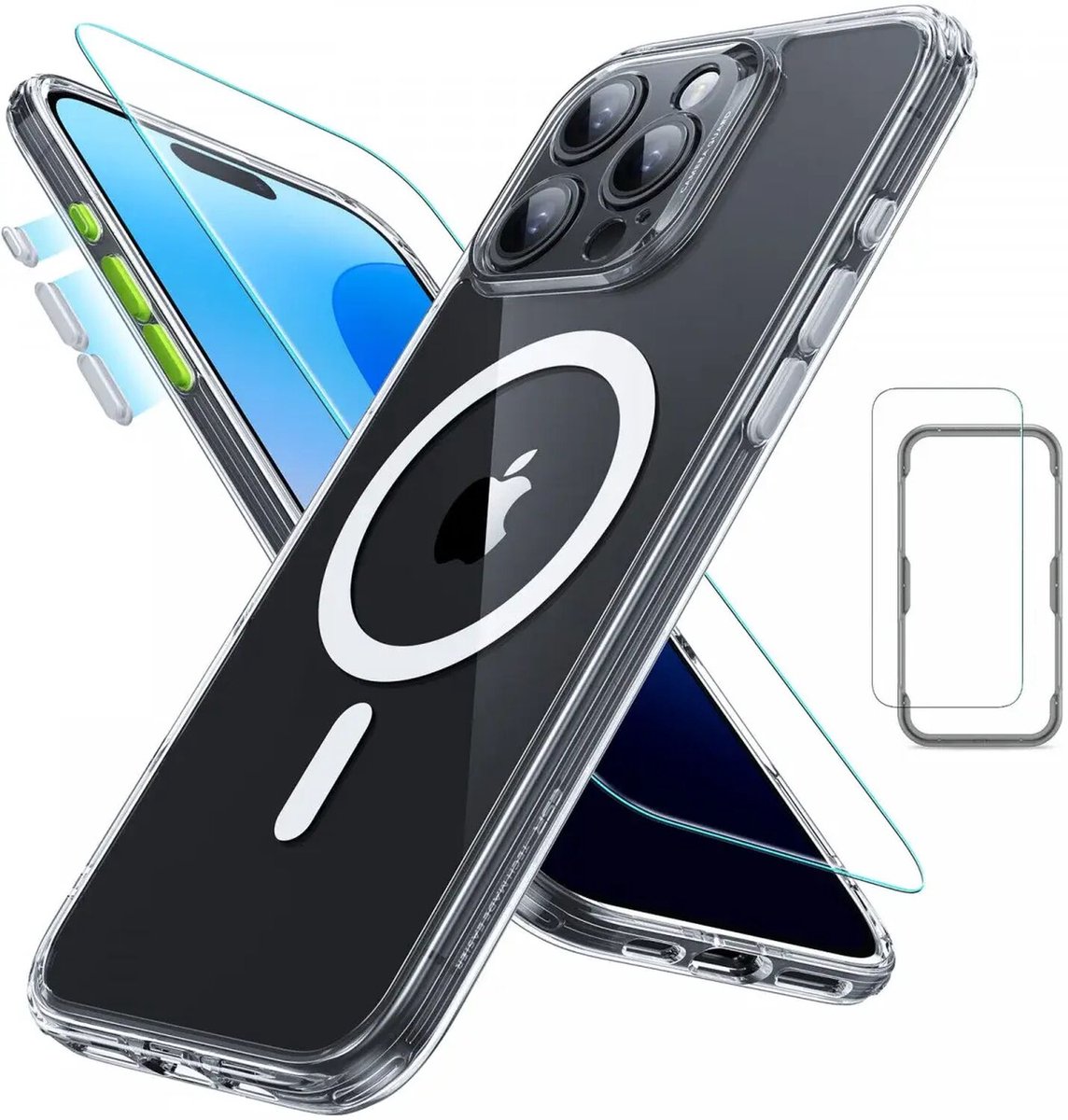 ESR Pro Halolock MagSafe Skal & Skärmskydd till iPhone 16 Pro Max - Transparent