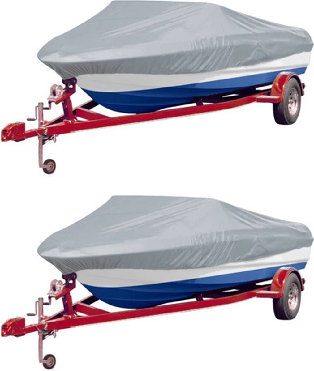 vidaXL Bootspersenninge 2 Stk. Grau Länge 610-671 cm Breite 254 cm