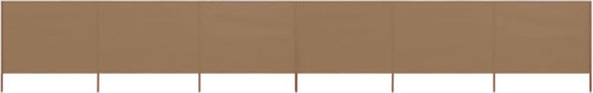 vidaXL 6-teiliges Windschutzgewebe 800 x 160 cm Taupe