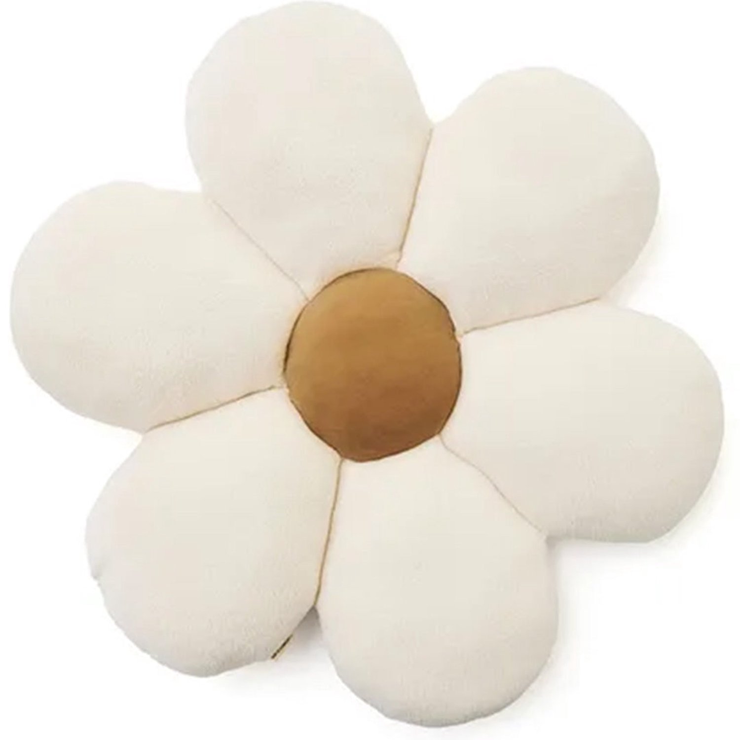 Kid's Concept Cuscino da pavimento Blomma Bianco naturale, Ø100x15 cm