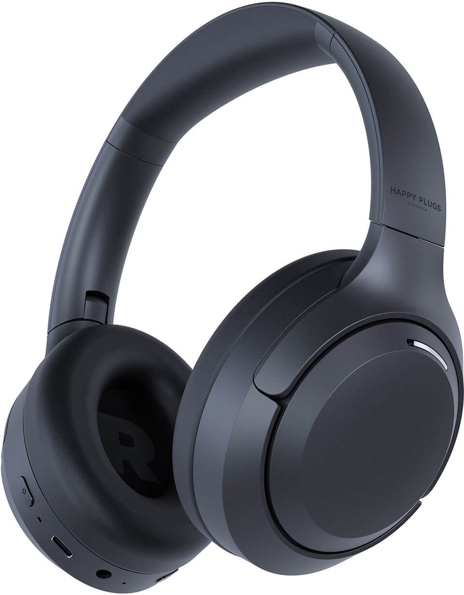 Happy Plugs Play Lite Over-Ear Wireless Headphones - Black
