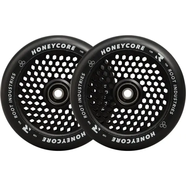 Ruedas Patinete Root Honeycore Negro 120mm 2 Piezas (120mm - Negro)