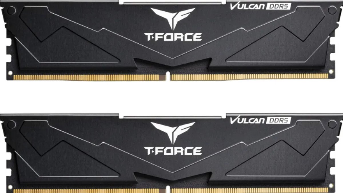Team Group T-Force Vulcan DDR5-6000 - 32GB - CL38 - Dual Channel (2 pcs) - AMD EXPO & Intel XMP - Sort