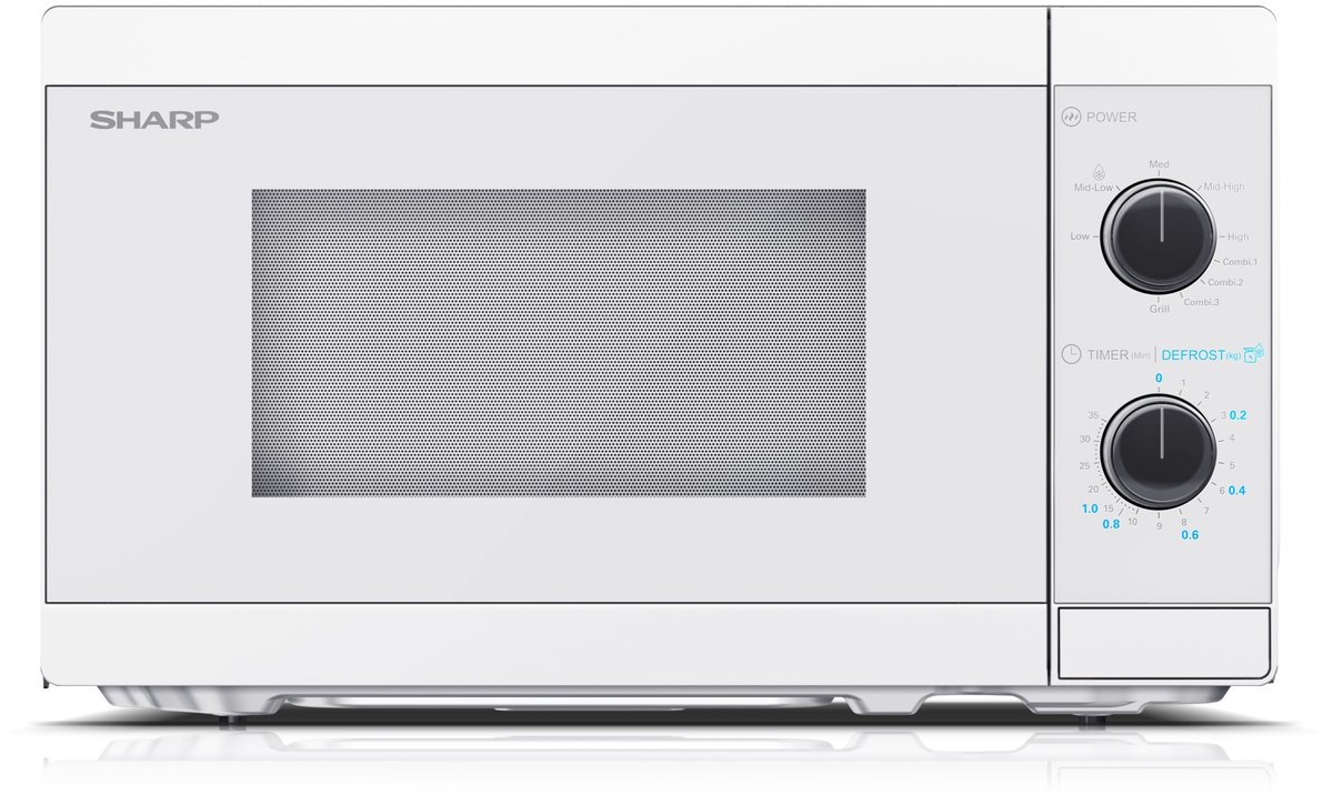 Sharp YC-MG01E-C microondas Blanco Microondas con grill Encimera 20 L 800 W