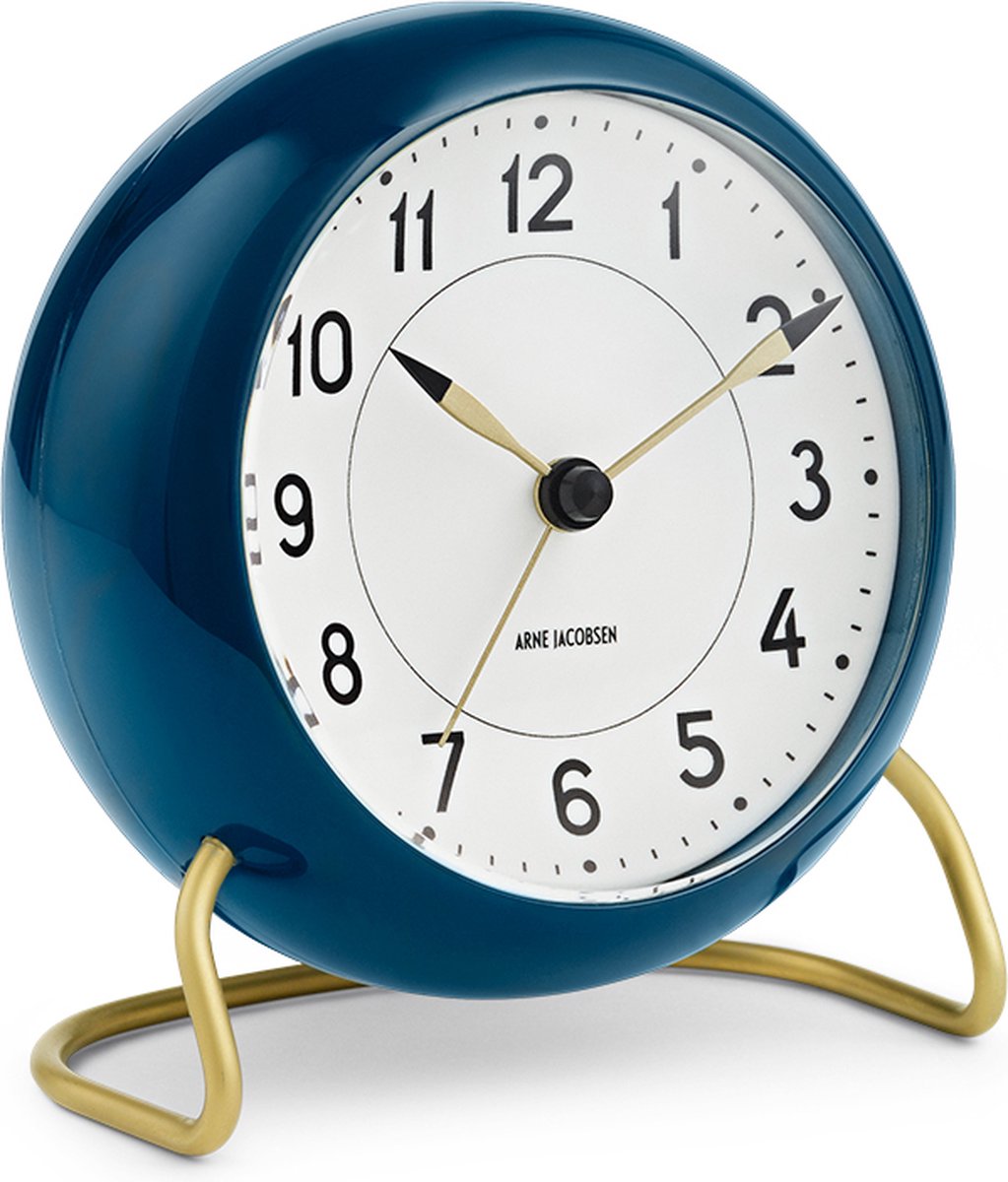 Arne Jacobsen Clocks Orologio da tavolo AJ Station blu petrolio petrol blue