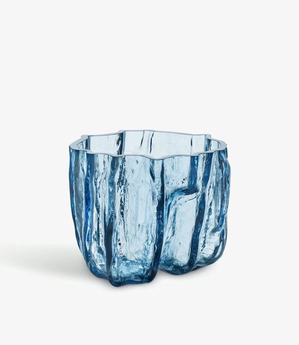 Kosta Boda Jarrón Crackle 17,5 cm Vidrio circular