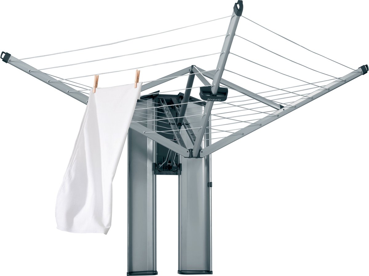 Brabantia Tendedero WallFix 24 m con caja de protección Gris