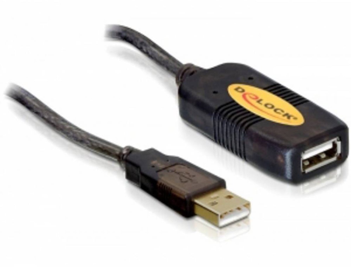Delock USB 2.0-förlängningskabel, aktiv 10 m