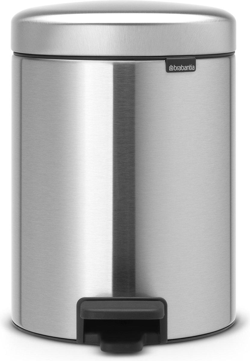 Brabantia Edelstahl Treteimer 5 L 26,3 (B) x 21,7 (T) x 30,2 (H) cm Silber