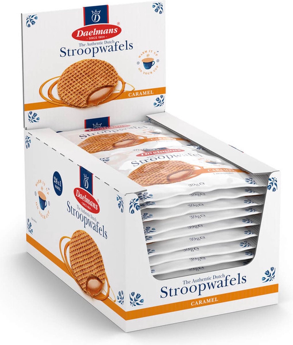 Daelmans Jumbo Caramel Stroopwafels (Pack of 24) 70101208