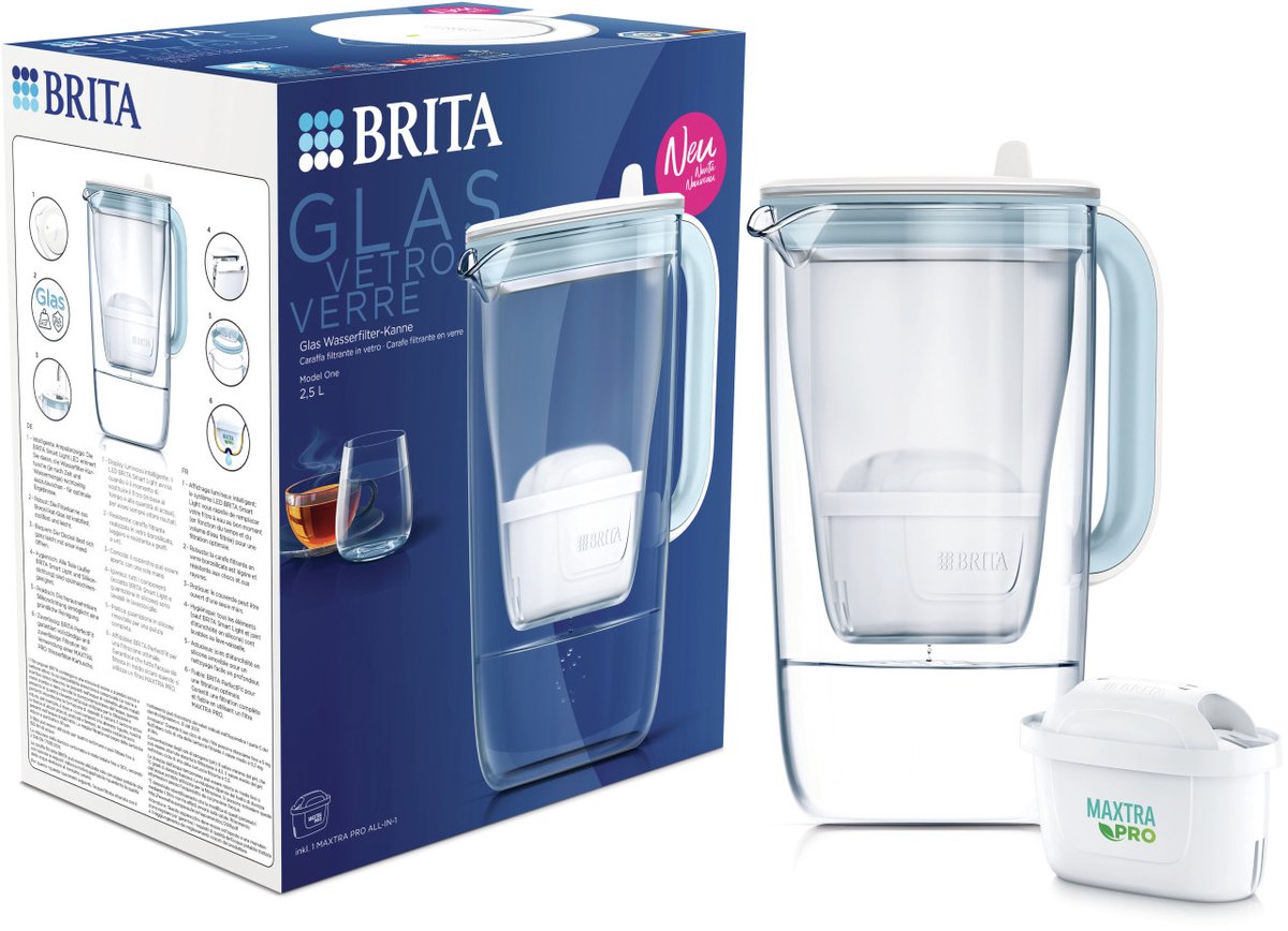 BRITA MAXTRA PRO 118006 Wasserfilter Kanne 2,5 L Hellblau